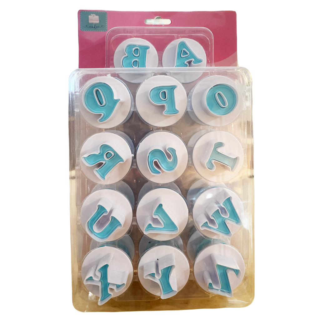 JUEGO DE LETRAS MAYUSCULAS FONDANT (VERDES GRANDES)