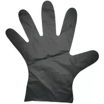 GUANTES NEGROS DE NITRILO MEDIANOS (PAQUETE DE 2 PARES)